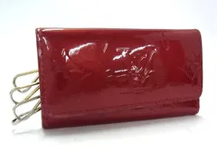 LOUIS VUITTON ルイヴィトン M91976 モノグラムヴェルニ ミュルティクレ4 4連 キーケース 鍵入れ ポムダムール レッド系 DI9117
