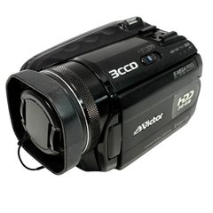 【中古現状品】JVC ビクター ハードディスクムービー Everio 30GB ソリッドブラック GZ-MG505-B 通電・簡易動作OK バッテリー劣化不明　ビデオカメラ　30GB内蔵メモリー