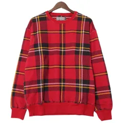 未使用品 JACKSON MATISSE (ジャクソンマティス) Plaid Sweat チェック柄 スウェット トップス トレーナー JM22SS031 Red サイズL　【WSP】のサムネイル