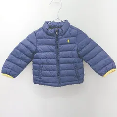 ◇ ⊇ POLO RALPH LAUREN ポロ ラルフローレン 防寒性良好 長袖 ダウンジャケット サイズ12M ネイビー系 キッズ 子供服 E  【1507250002871】