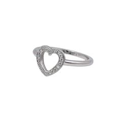 【TIFFANY&Co.】ティファニー メトロハート リング・指輪 Pt950プラチナ レディース ダイヤモンド 9号