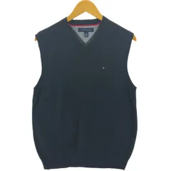 古着 トミーヒルフィガー TOMMY HILFIGER Vネック コットンニットベスト レディースM相当/eaa527434