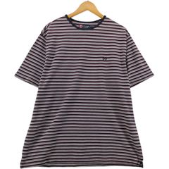Needles パピヨン刺繍 オーバーサイズ ボーダー ニードルス - Tee