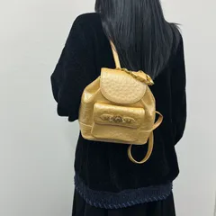 希少！VERSACEヴェルサーチ オーストリッチ リュック サンバーストイエロー 希少！VERSACEヴェルサーチ オーストリッチ リュック サンバーストイエロー