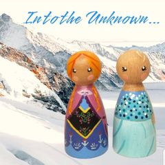 FROZEN - アナとエルサ  Anna & Elsa ❤️木製ペグドール❤️
