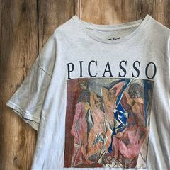 [mm] BFNB アート Tシャツ 古着 白 ピカソ Phicos ゲルニカ 芸術 絵画 Mサイズ 5500 p10 2025