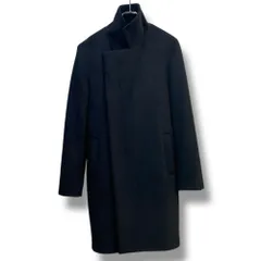 ALLSAINTS 肉厚生地 比翼ボタン ウールチェスターコート XSサイズ ブラックのサムネイル