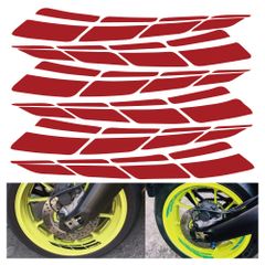 リムステッカー 【 リムデカール 6枚セット 】 選べる10色 長さ30ｃｍ×最大幅4ｃｍ オリジナルステッカー バイナル ステッカー ドレスアップ バイク 二輪 オートバイ ホイール用 カッティングステッカー