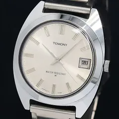 1円 稼動 良品 手巻き セイコー トモニー 5000-7010 デイト シルバー文字盤 メンズ腕時計 OKZ 2000000 NSK