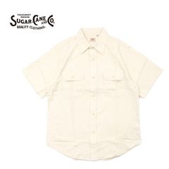 SUGAR CANE シュガーケーン 半袖シャツ “WHITE CHAMBRAY S/S WORK SHIRT” SC37942