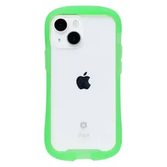 iFace Reflection Neo iPhone 13 mini ケース クリア 強化ガラス (クリアグリーン)【アイフェイス アイフォン 13mini カバー 透明 耐衝撃 米国MIL規格取得 ストラップホール付き ネオンカラー 蛍光】