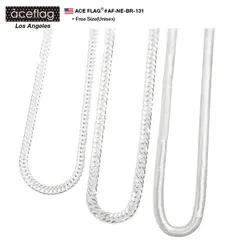 ACE FLAG ネックレス メンズ レディース シルバー 53cm エースフラッグ 4面カット 2面カット 喜平チェーン スネークチェーン ラッパー 西海岸 ウエッサイ b系 ヒップホップ ストリート系 ファッション メール便 AF-NE-BR-131