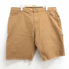 W40/古着 ディッキーズ Dickies ショート ペインター パンツ ショーツ メンズ ダック地 大きいサイズ 茶系 ブラウン spe 25apr04 中古 ボト
