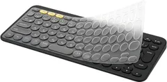 Digi-Tatoo ロジクール K380 Pebble Keys 2 K380s 用 キーボードカバー 対応 日本語JIS配列 Logi Logicool スキン 超薄型 防水防塵 高い透明感 TPU 保護カバー(Logi K380)