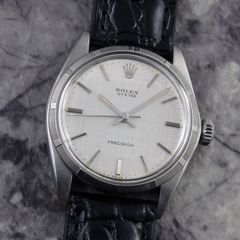 ロレックス オイスター 希少 リネンダイヤル 6427 ROLEX アンティークウォッチ エンジンターンドベゼル 1966年 ヴィンテージ 機械式時計