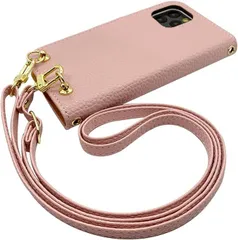 【訳アリ】iPhone12 mini アイフォン12ミニ 対応 スマホショルダー 手帳型 スマホ ケース (手帳サクラ×サクラ) くすみ ニュアンスカラー PUレザー シンプル おしゃれ かわいい ストラップホール