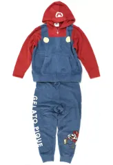 【中古】衣類 マリオ パーカー＆ロングパンツ レッド×ブルー メンズMサイズ 「スーパーマリオ meets GELATO PIQUE」