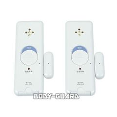 侵入対策　窓ピタッアラーム　衝撃&開放検知　2個セット　ホワイト　ASA-W13-N2P