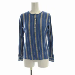 アーペーセー A.P.C. FADHILA カットソー ストライプ ハーフボタン 長袖 S 青 ブルー 黒 ブラック /ROのサムネイル