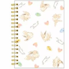 [Used] Notebook/Memo Pad: Evolution Stone A6 Double Ring Notebook by Mofu Mofu Eievui, "Pokémon" (Pokémon Center Limited Edition)