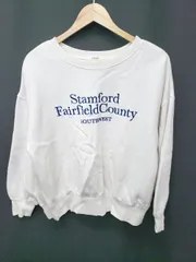 ◇ ⊆ Discoat ディスコート 裏起毛 ロゴ 長袖 トレーナー サイズF アイボリー レディース E  【1506180013629】