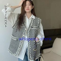 ベスト レディース アウター トップス レディースベスト レイヤード 重ね着 フェミニン 前開き かわいい おしゃれ ノースリーブ Vネック ポケット付き