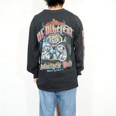 USA VINTAGE anvil OG Bikefest motorcycle BACK PRINT DESIGN LONG SLEEVE T SHIRT/アメリカ古着バックプリントデザイン長袖Tシャツ(ロンT)