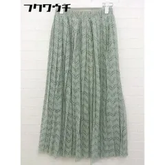 ◇ w closet ダブルクローゼット ウエストゴム ロング プリーツ スカート サイズF グリーン レディース 【中古】 【1106010007745】のサムネイル