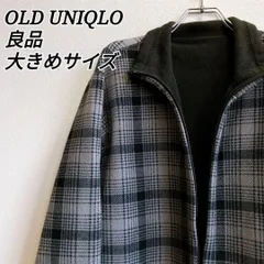 良品⭐️ オールドユニクロ OLD UNIQLO フリース ジャケット リバーシブル 大きめ チェック柄 レトロ ヴィンテージ 古着 防寒 軽量アウター メンズ レディース ユニセックス フルジップ 起毛