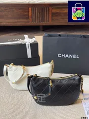 【今日WTO】Vintage Chanel Armpit Bag - ヴィンテージ シャネル アンダーアームバッグのんびりカジュアル、大人の落ち着いた雰囲気～送料無料-WTO輸入2-PF63