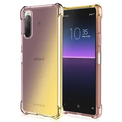 Xperia 10 IV ケース SO-52C SOG07 エクスペリア10 マーク4  グラデーション耐衝撃 ソフト ケース 【Color】 ブラック・ゴールド