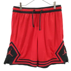 JORDAN ジョーダン メッシュ ハーフパンツ XL レッド系 NIKE ナイキ バスケットボール メンズ 古着