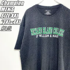 【US古着】Champion　チャンピオン　リチャードブランドカレッジ　ロゴプリントTシャツ　メンズ　サイズ表記XXL　3XL~4XL相当　ダークグレー