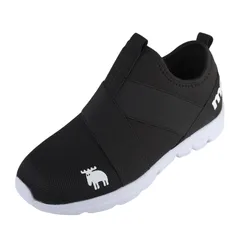 L_ブラック/ホワイト 【moz-モズ】MOZ-490 スリッポンクロスベルトスニーカー レディース 軽量 歩きやすい Sサイズ-LLサイズ (ブラック/ホワイト, L)