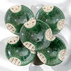 古織部焼　骨董品　工芸品　美術品 ♥美濃焼 総織部 茶碗 無銘 織部 骨董 古玩 楽天市場】織部 骨董