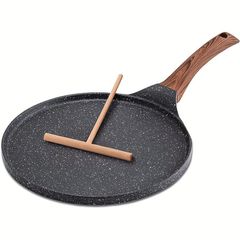 新品 クレープパン アルミ製 25.4cm 楕円形 フライパン IH対応 ケサディーヤ・トルティーヤ・パンケーキ用 PFOAフリー キッチン用品 調理器具