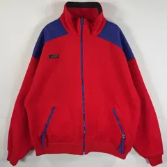 古着 90's/90年代 コロンビア Columbia USA製 フリースジャケット フルジップ ワンポイントロゴ XL レッド パープル メンズ