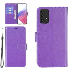 【特価セール】ネット スタンド スマホケース 防塵 銀行カード現金 携帯カバー 防水 レザー 5G（パープル）収納 スマホケース全面保護 カードGalaxyA53 耐摩擦手触りが良い耐衝撃 ケース 手帳型 高級合皮上質 SCG15(6.5インチ)対応 手帳型
