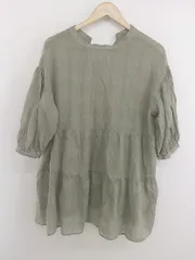 ◇ FREAK'S STORE フリークスストア 長袖 シャツ ブラウス サイズF グリーン グレー系 レディース P  【中古】 【1209060008424】