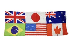 新品 国旗 ストール マフラー 日本 アメリカ ブラジル イギリス カナダ　　オーストラリア 大判 未使用品 日の丸 星条旗 玉9752 アウリヴェルジ ユニオンジャック メイプル・リーフ・フラッグ（カエデ旗） 男女兼用 ユニセックス