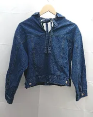 ◇ NICE CLAUP ナイスクラップ デニム バックリボン コットン 長袖 ジージャン ジャケット サイズF ネイビー レディース E 1 【1301230023913】
