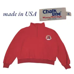 80s USA製ChalkLine古着フリーススウェットトレーナーXLレッドswh1036