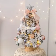 ライト付きクリスマスツリー クリスマスツリー デスクトップツリー 小型パッケージ クリスマスツリー クリスマスデコレーション製品、バッテリーなし、シーン装飾、部屋の装飾、家の装飾、ホリデーパーティーの装飾、クリスマス装飾のサムネイル