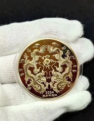 ドラゴン 龍 コイン 竜 開運 金運 かっこいい メダル ホーボーコイン ゴールド 金色 運気 恋愛運 パチンコ 金持ち 開運グッズ お守り 置物