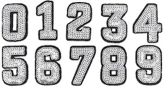 TIANYINGキラキラスパンコール０~９数字ワッペン スパンコールアップリケアイロンワッペン アイロンで貼り付け 縫い付け DIY 服 パッチ 手作り 手芸 (数字20枚)