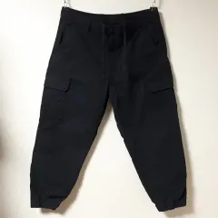 36 40 /ユニクロ 黒 カーゴ ジョガーパンツ/ ー 1044