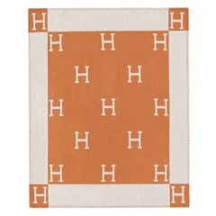 HERMES アヴァロン Avalon ブランケット 135x170 ポティロンオレンジ potiron