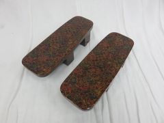津軽塗 下駄 鼻緒なし 本体長さ23cm 幅8.5㎝ 未使用中古品