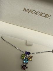 2000年代初期MAGGIOREブランドK18WG天然石チャーム資産ジュエリー