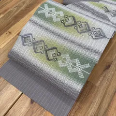 ◇極上の逸品！藍田正雄 夏帯 紗紬 名古屋帯◇未使用品・